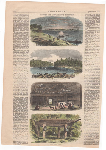 Washington Territory woodblock engravings